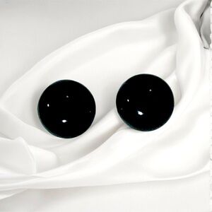 Black coral stud earrings. Black stone studs. Coral earrings